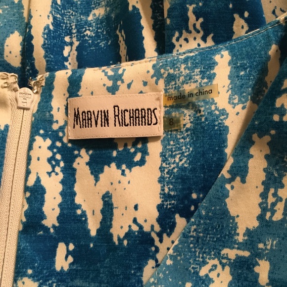 Marvin Richards Abstract Print Dress 8 FREE SHIP - Picture 3 of 5